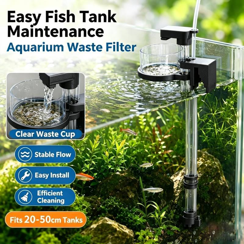 Cleaner Fish Aquarium - Detachable Air Lift Aquarium Fish Waste