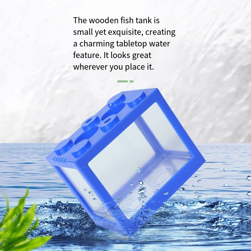 Novelty Block‑Shaped Mini Aqua - Aquarium Fish In Bowl 评论和价格