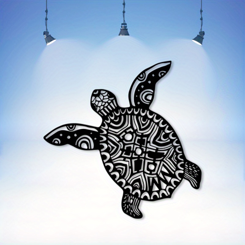Sea Turtle Iron Metal Wall Art - Live Fish Aquarium 评论和价格