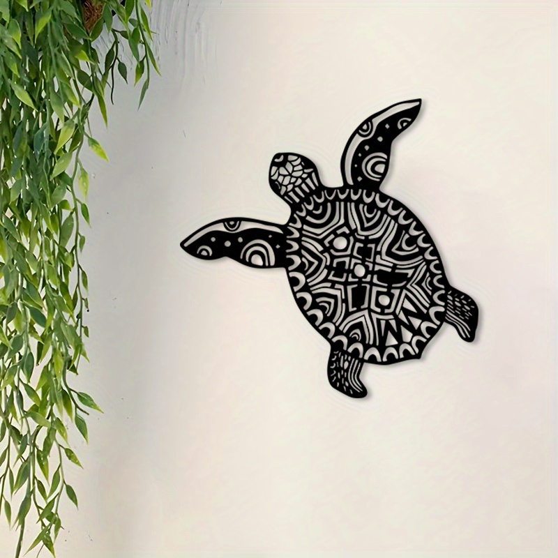 Sea Turtle Iron Metal Wall Art - Live Fish Aquarium 评论和价格