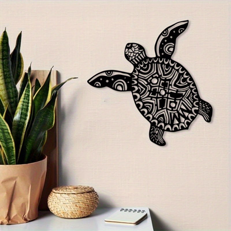 Sea Turtle Iron Metal Wall Art - Live Fish Aquarium 评论和价格