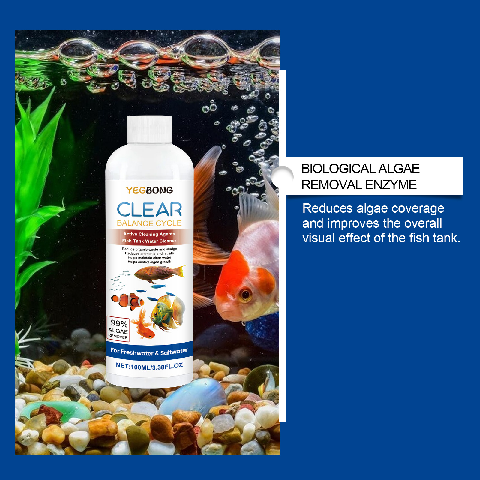 Aquarium Water Clarifier 100ml - Cleaner Fish Aquarium 评论和价格