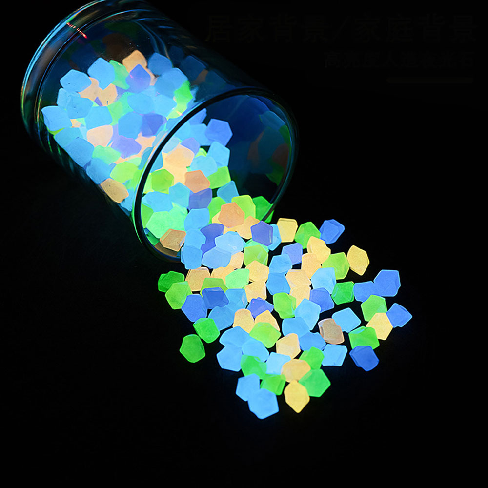 100pcs 14*11mm Dark Pebbles Pe - Aquarium Fish That Glow In The Dark 评论和价格