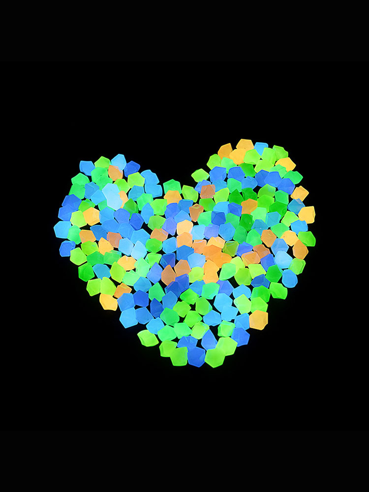 100pcs 14*11mm Dark Pebbles Pe - Aquarium Fish That Glow In The Dark 评论和价格