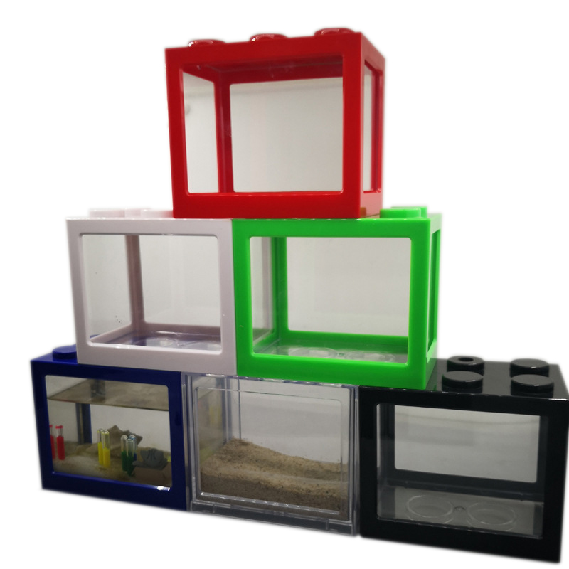 7 Color Mini Aquarium Betta Fi - Aquarium Fish In Bowl 评论和价格