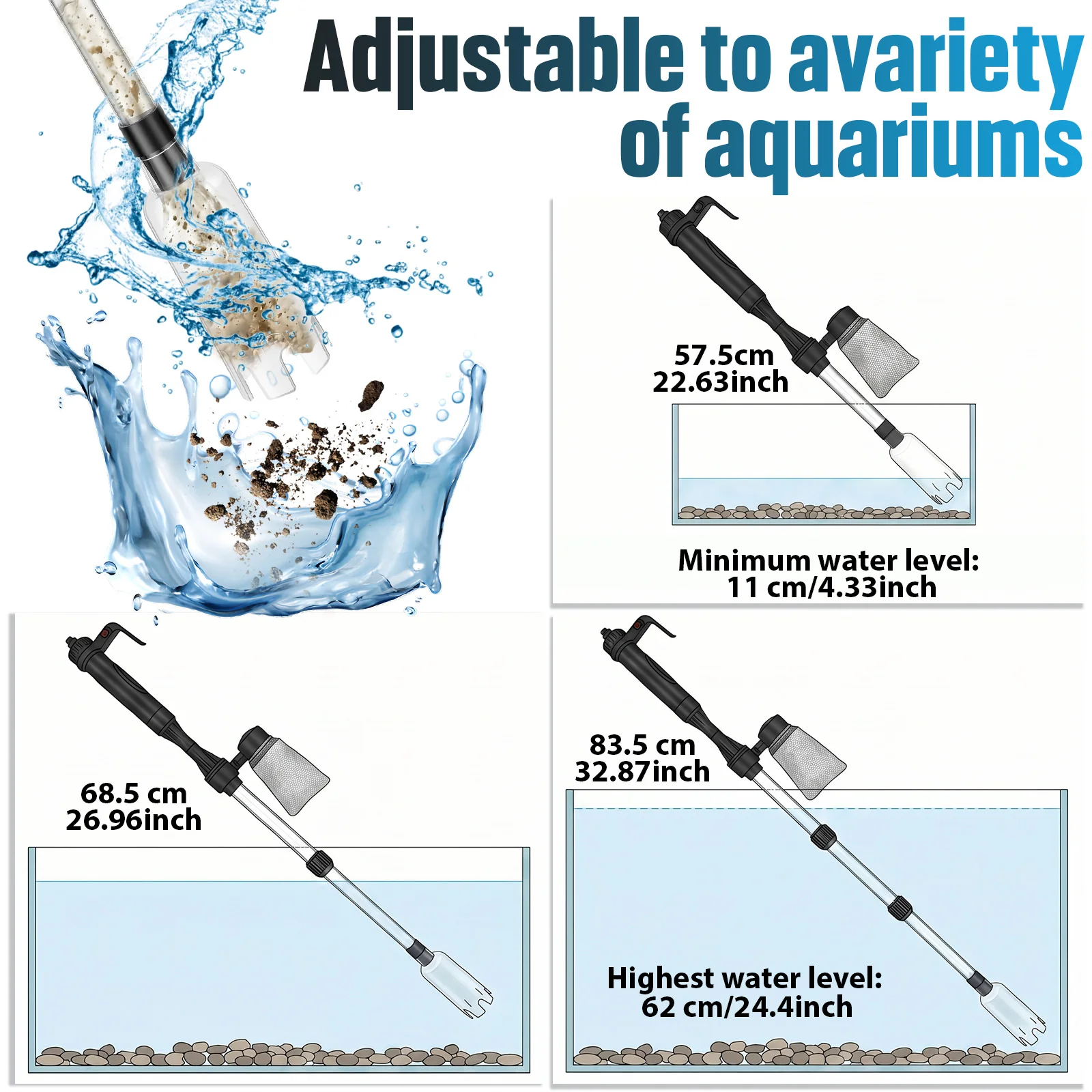 Aquarium Vacuum Gravel Cleaner - Cleaner Fish Aquarium 评论和价格