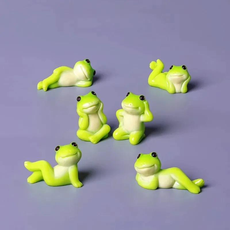6pcs Cartoon Mini Funny Frog F - Live Fish Aquarium 评论和价格