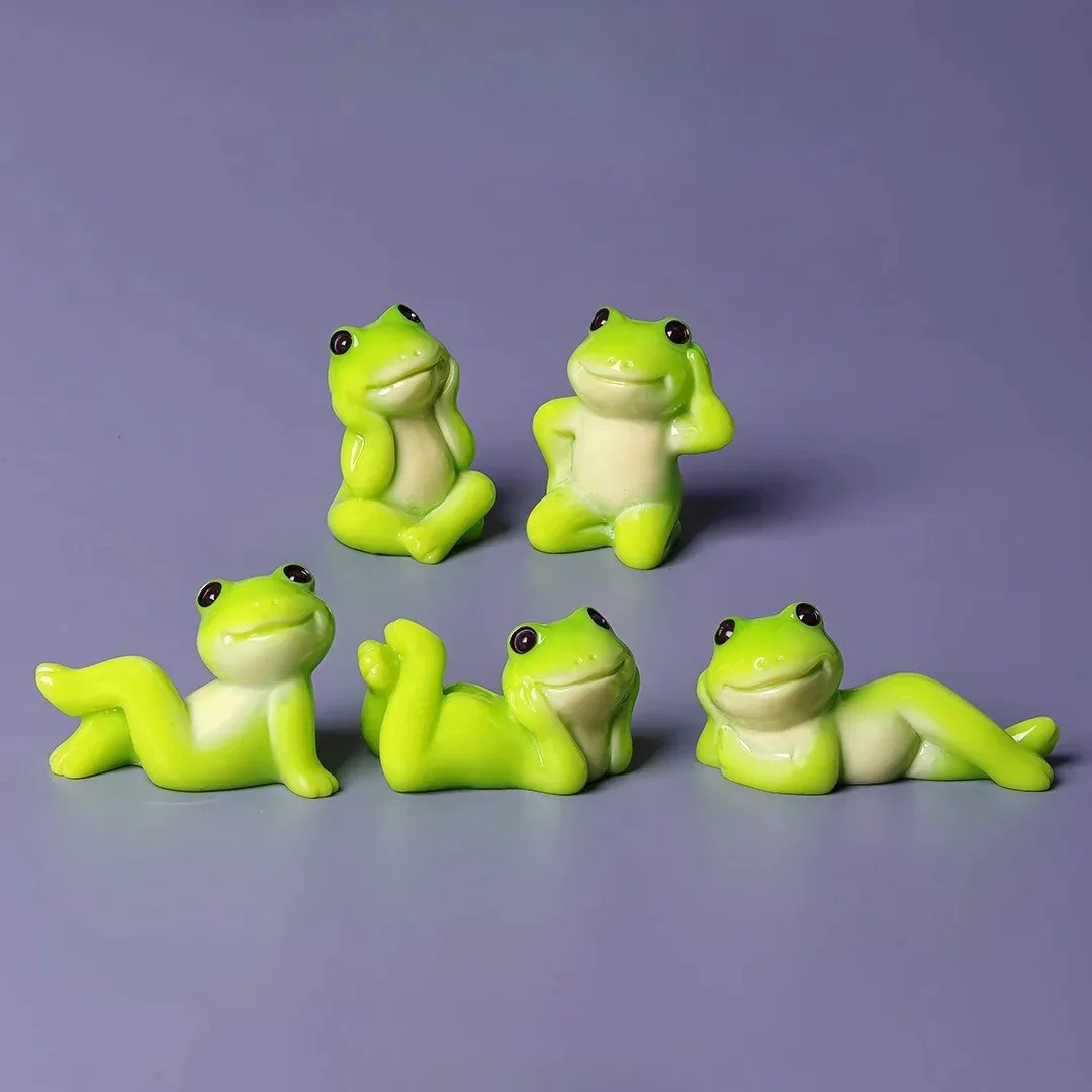 6pcs Cartoon Mini Funny Frog F - Live Fish Aquarium 评论和价格