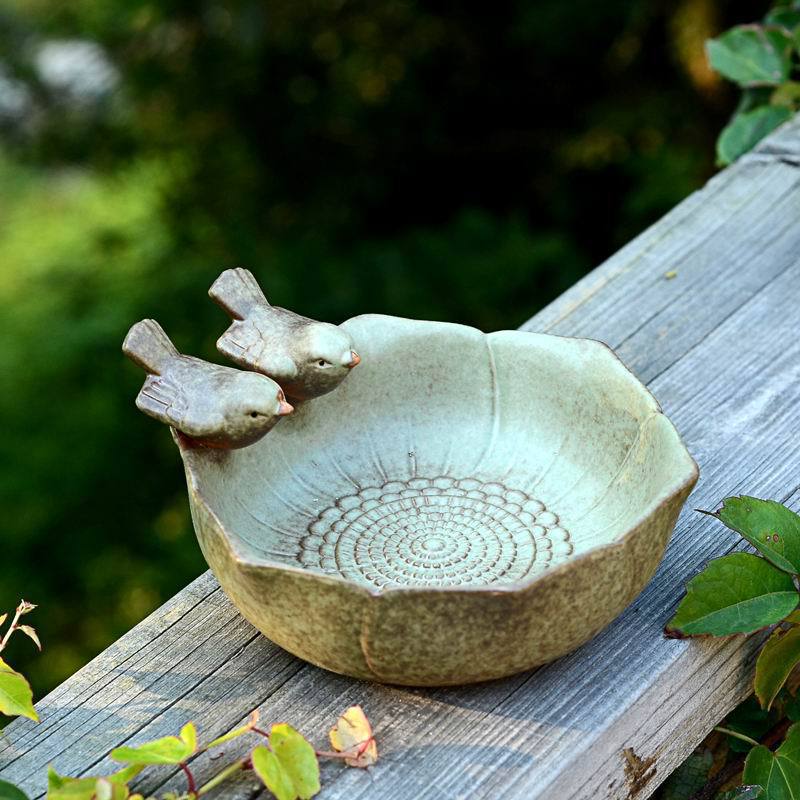 Ceramic birth baths Garden dec - Aquarium Fish Auto Feeder 评论和价格