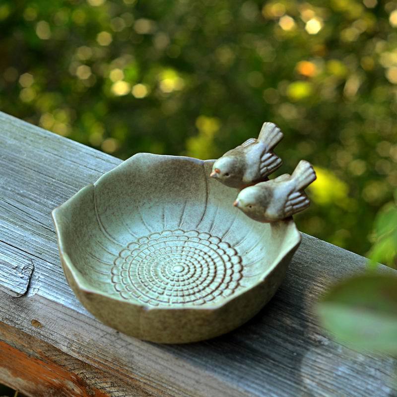 Ceramic birth baths Garden dec - Aquarium Fish Auto Feeder 评论和价格