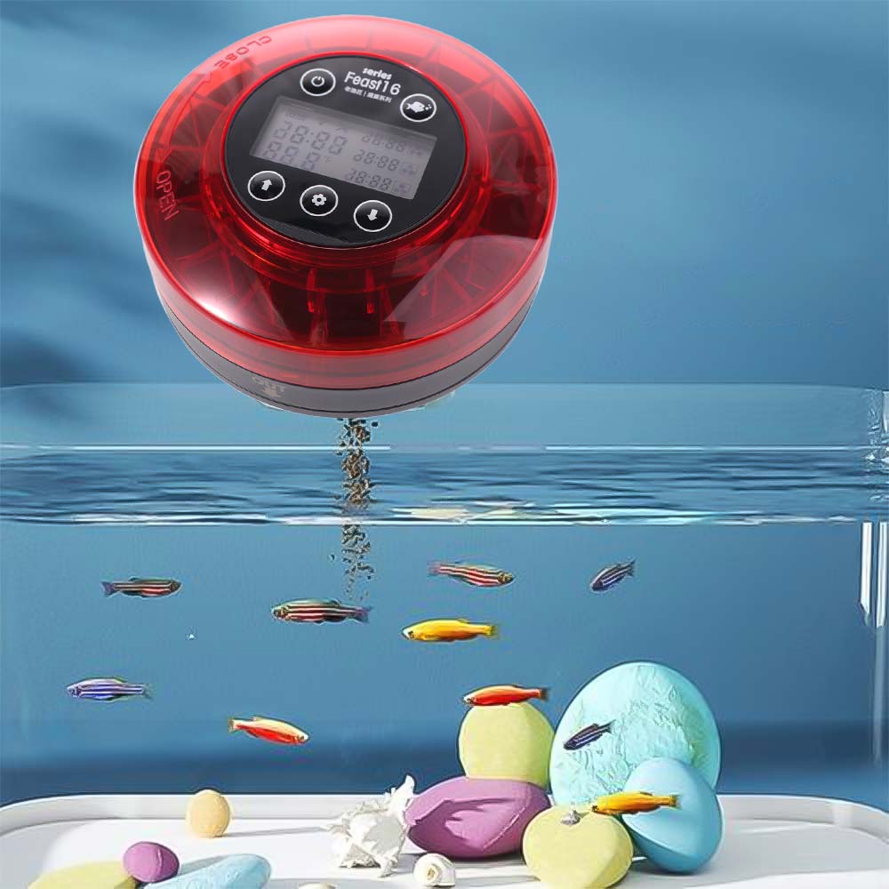 with Timer Fish Auto Feeder LC - Aquarium Fish Auto Feeder 评论和价格