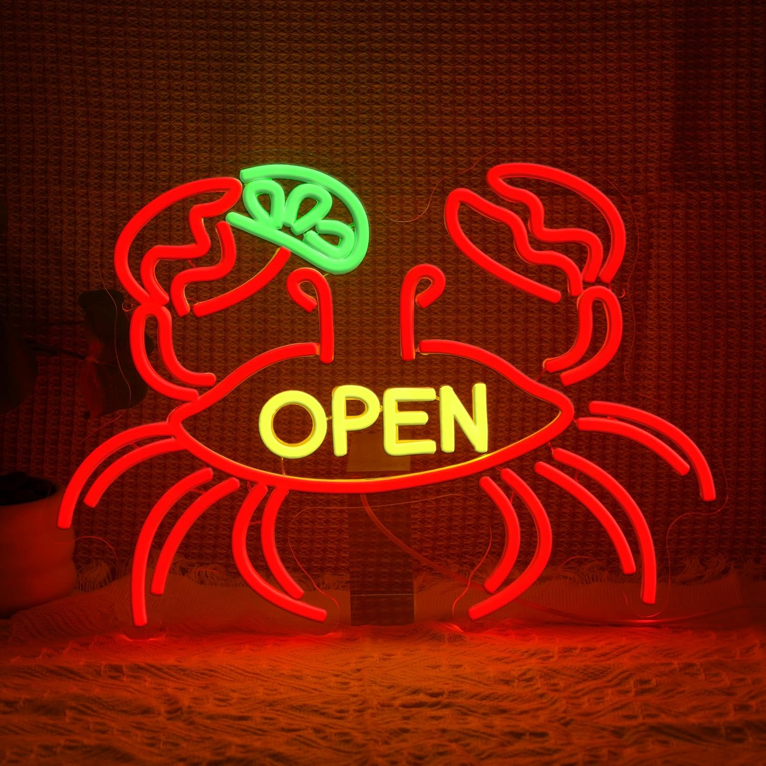 Crab Open Neon Sign USB Powere - Aquarium Fish Market 评论和价格