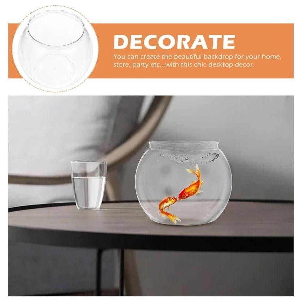 New Transparent Fish Tank Roun - Aquarium Fish In Bowl 评论和价格